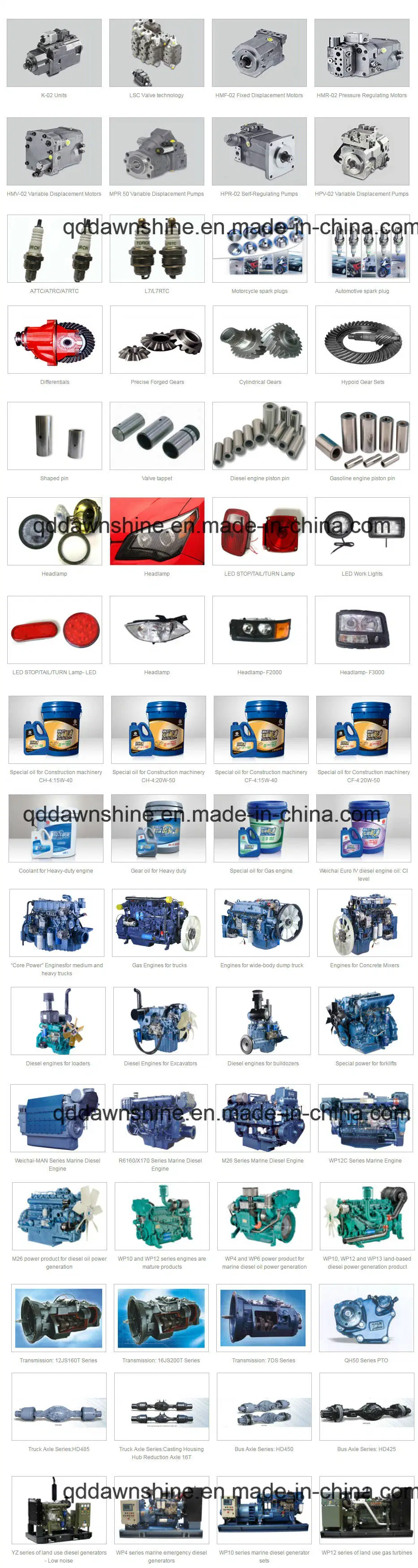 Weichai Brand Engine Spare Parts